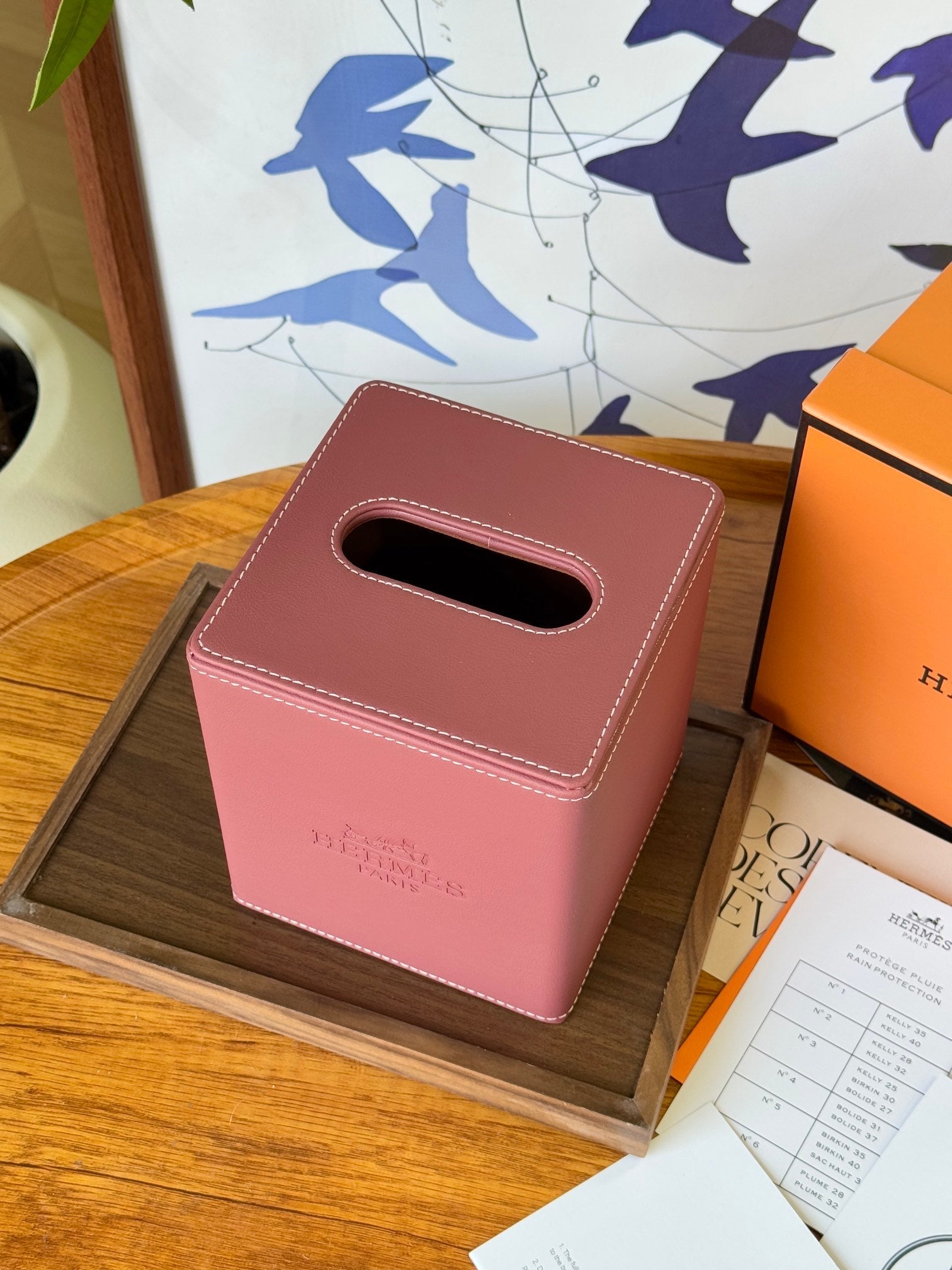 HERMES SQUARE TISSUE BOX COVER