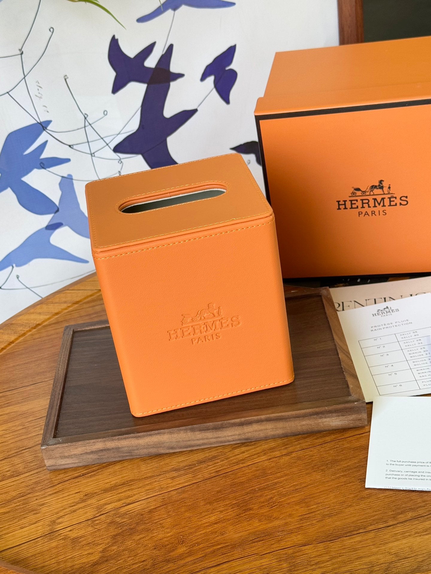 HERMES SQUARE TISSUE BOX COVER