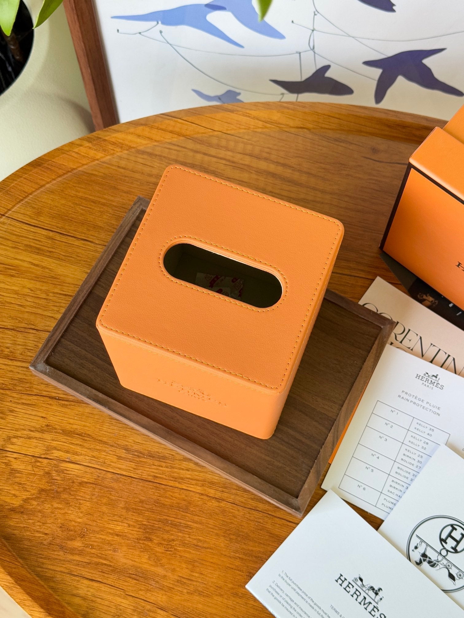 HERMES SQUARE TISSUE BOX COVER