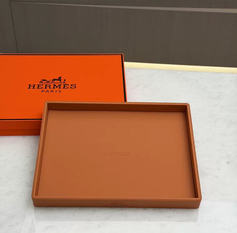 HERMES LEATHER TRAY