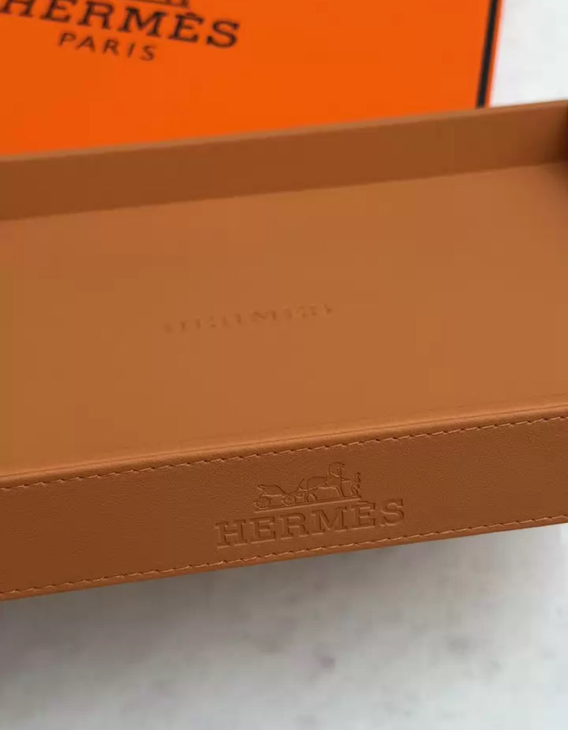 HERMES LEATHER TRAY