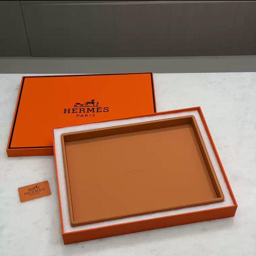 HERMES LEATHER TRAY