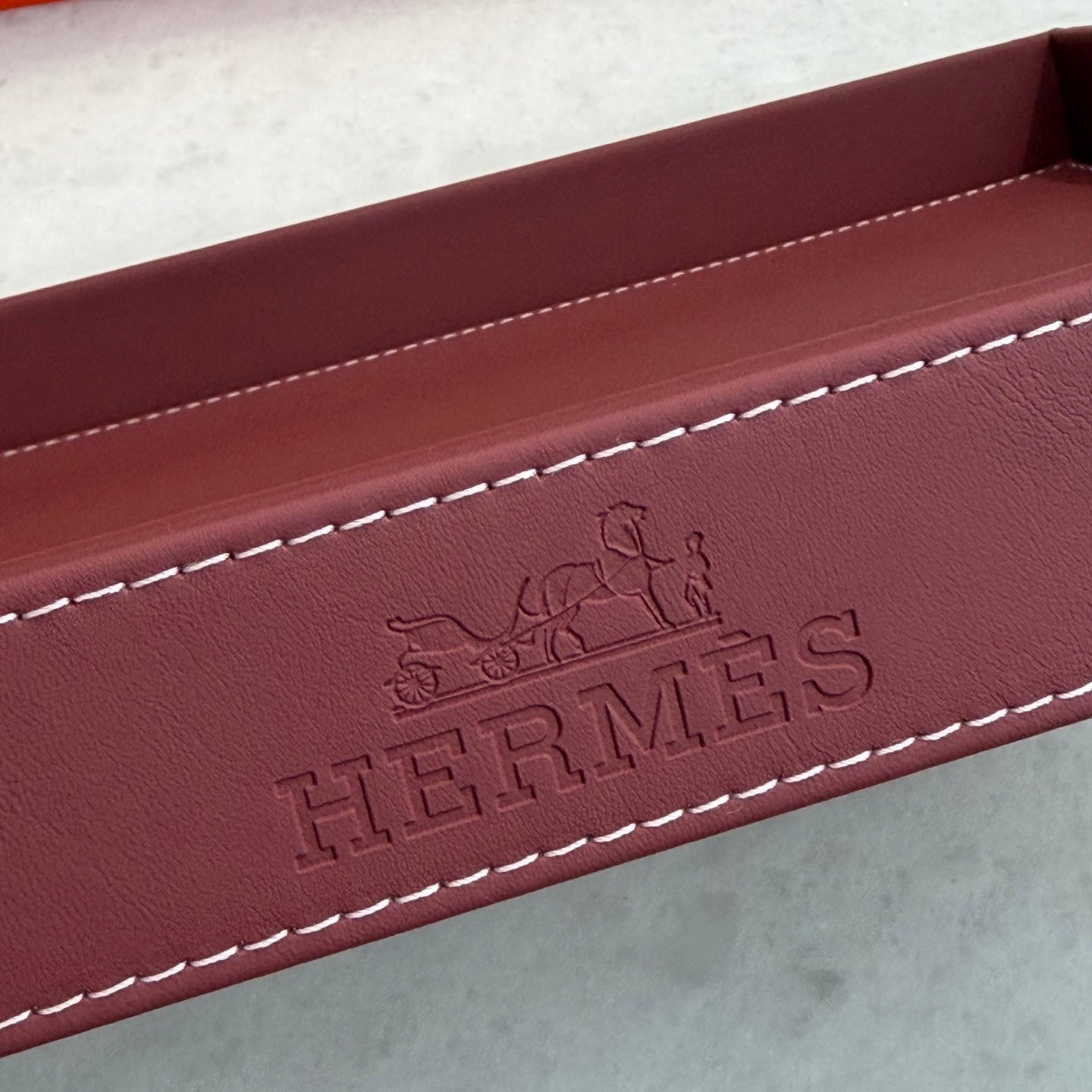 HERMES LEATHER TRAY