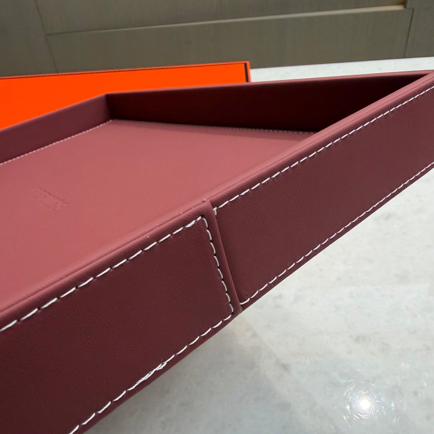 HERMES LEATHER TRAY