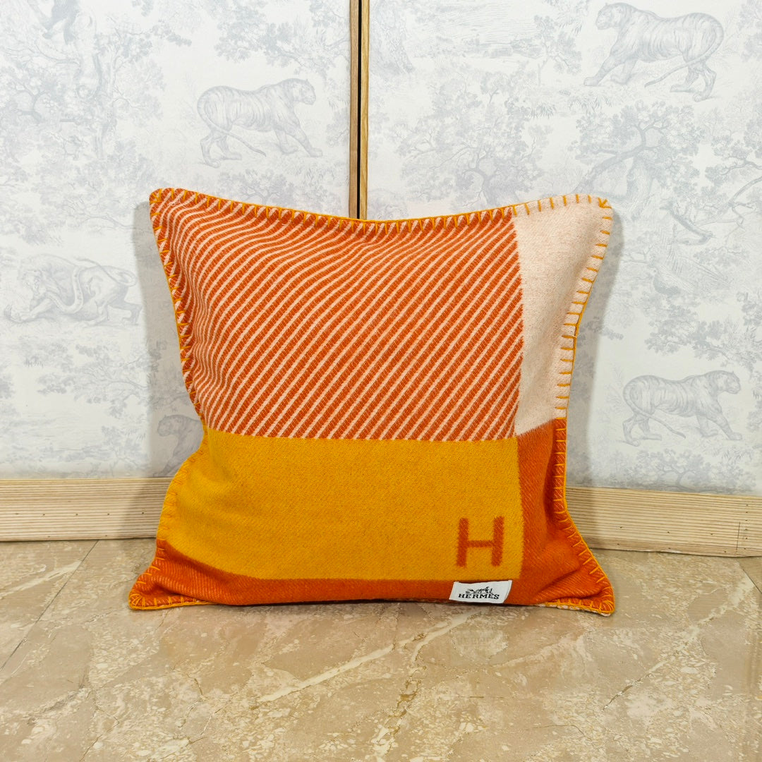 HERMES WOOL RIVIERA THROW PILLOW 2.0