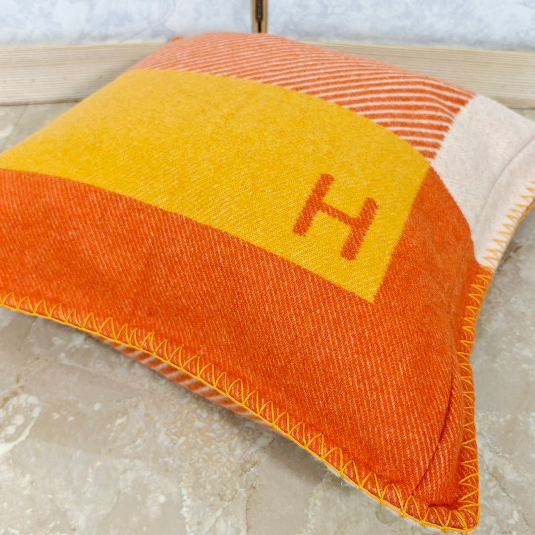 HERMES WOOL RIVIERA THROW PILLOW 2.0