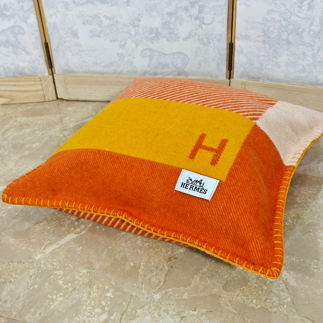 HERMES WOOL RIVIERA THROW PILLOW 2.0