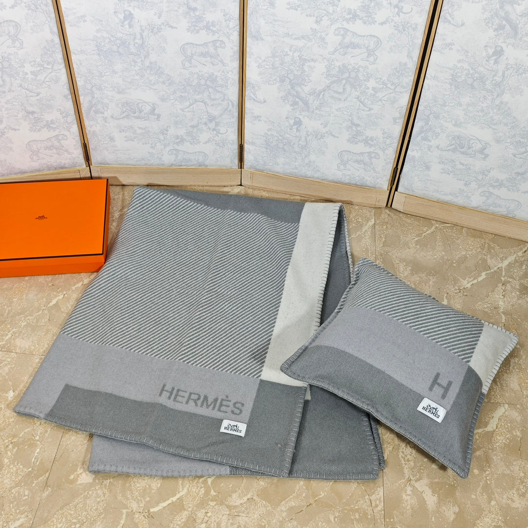 HERMES WOOL RIVIERA THROW PILLOW 2.0