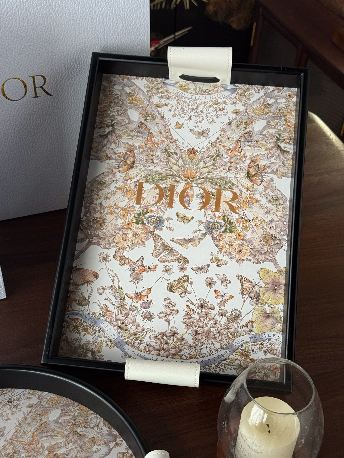 CHRISTIAN FLORA SERVING TRAYS