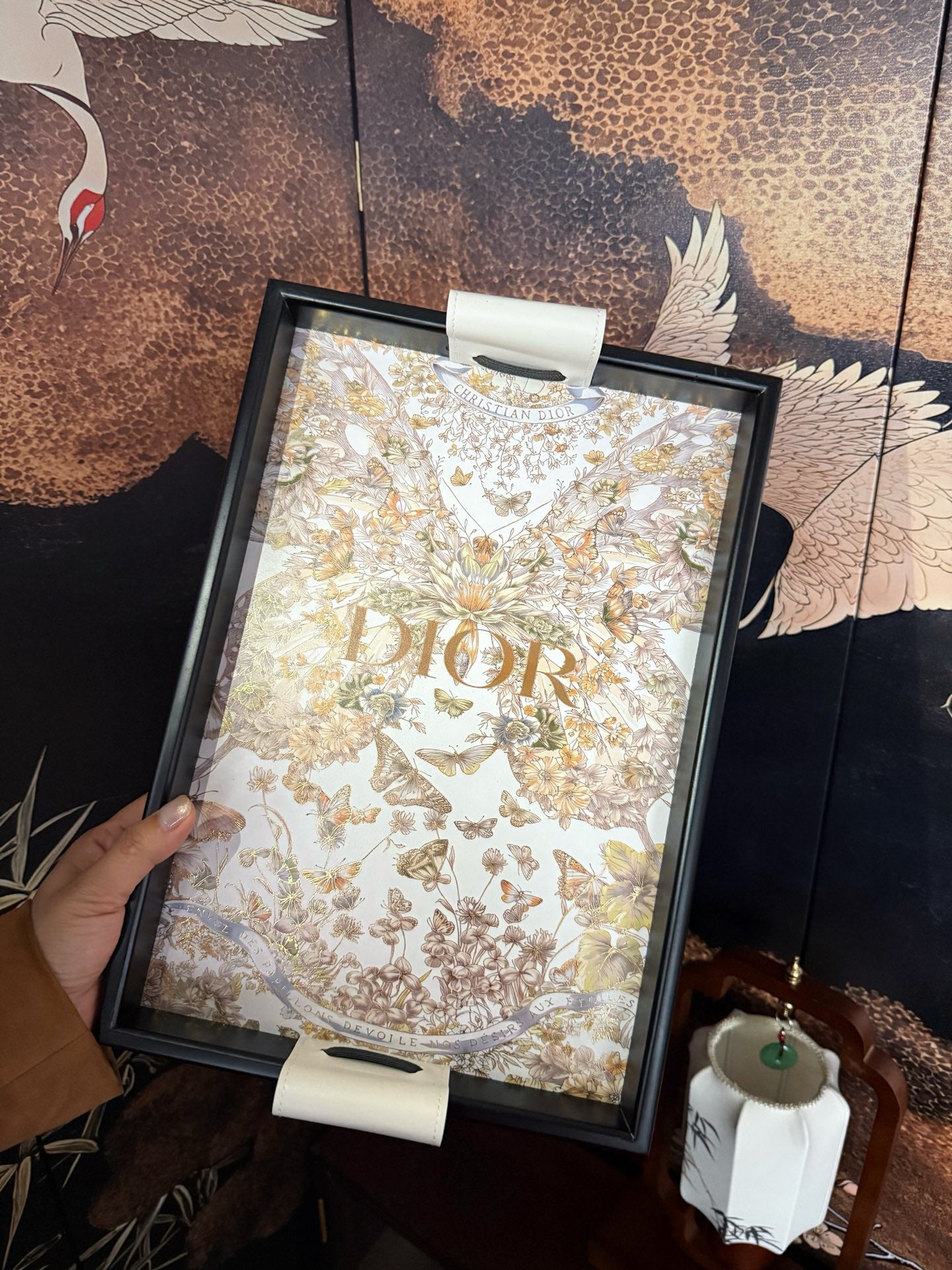CHRISTIAN FLORA SERVING TRAYS