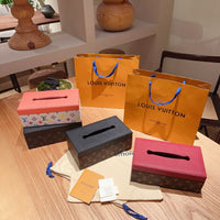 CUSTOM LV LEATHER TISSUE BOX COVER 2.0