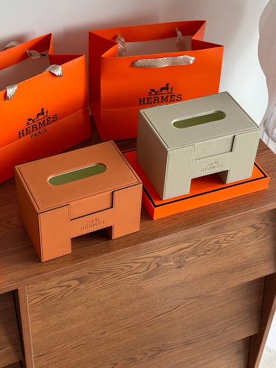 HERMES LOGO TISSUE BOX COVER – THE VAULT CHAMBER™