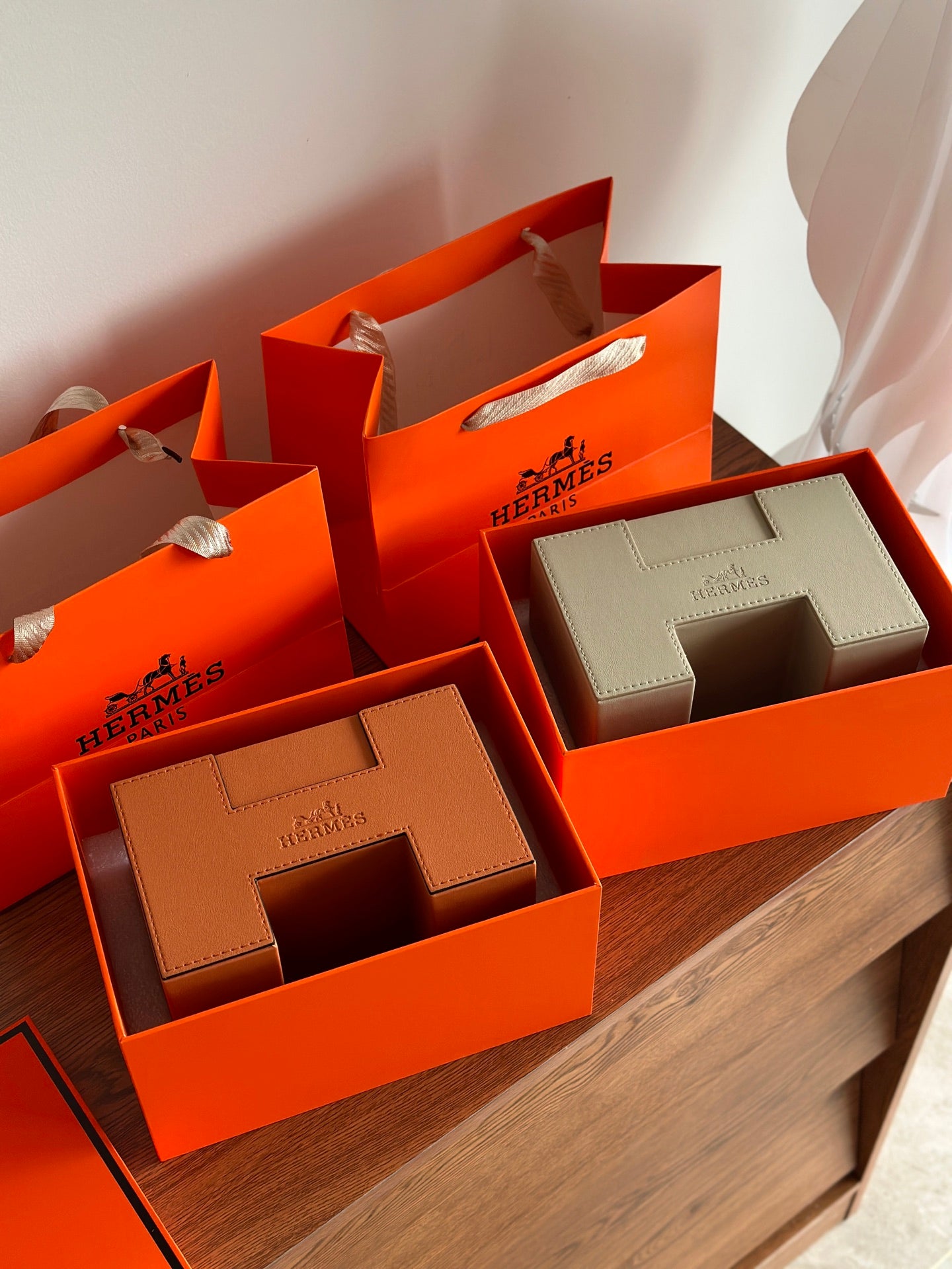 HERMES LOGO TISSUE BOX COVER