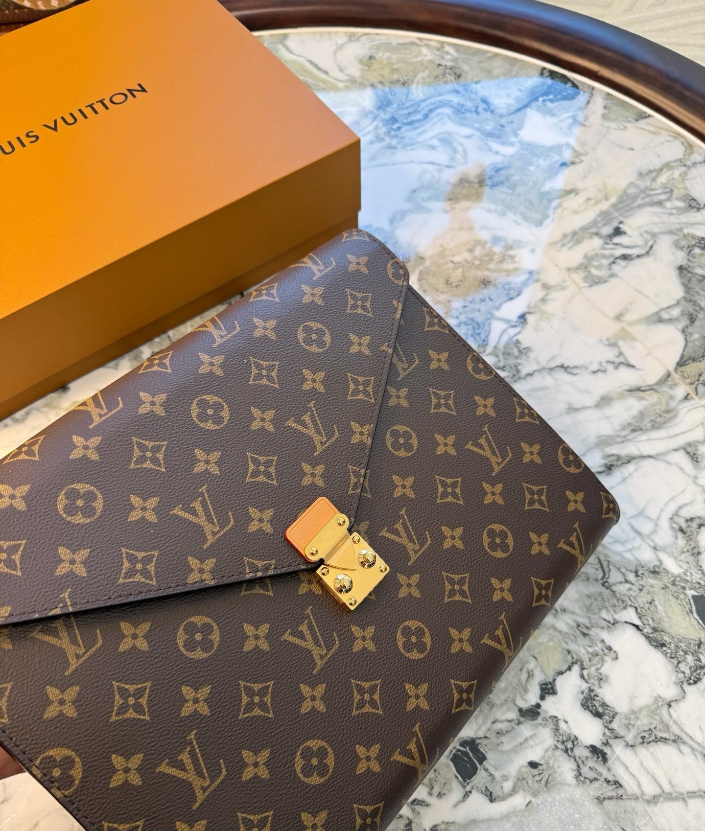 CUSTOM LV OFFICE CLUTCH