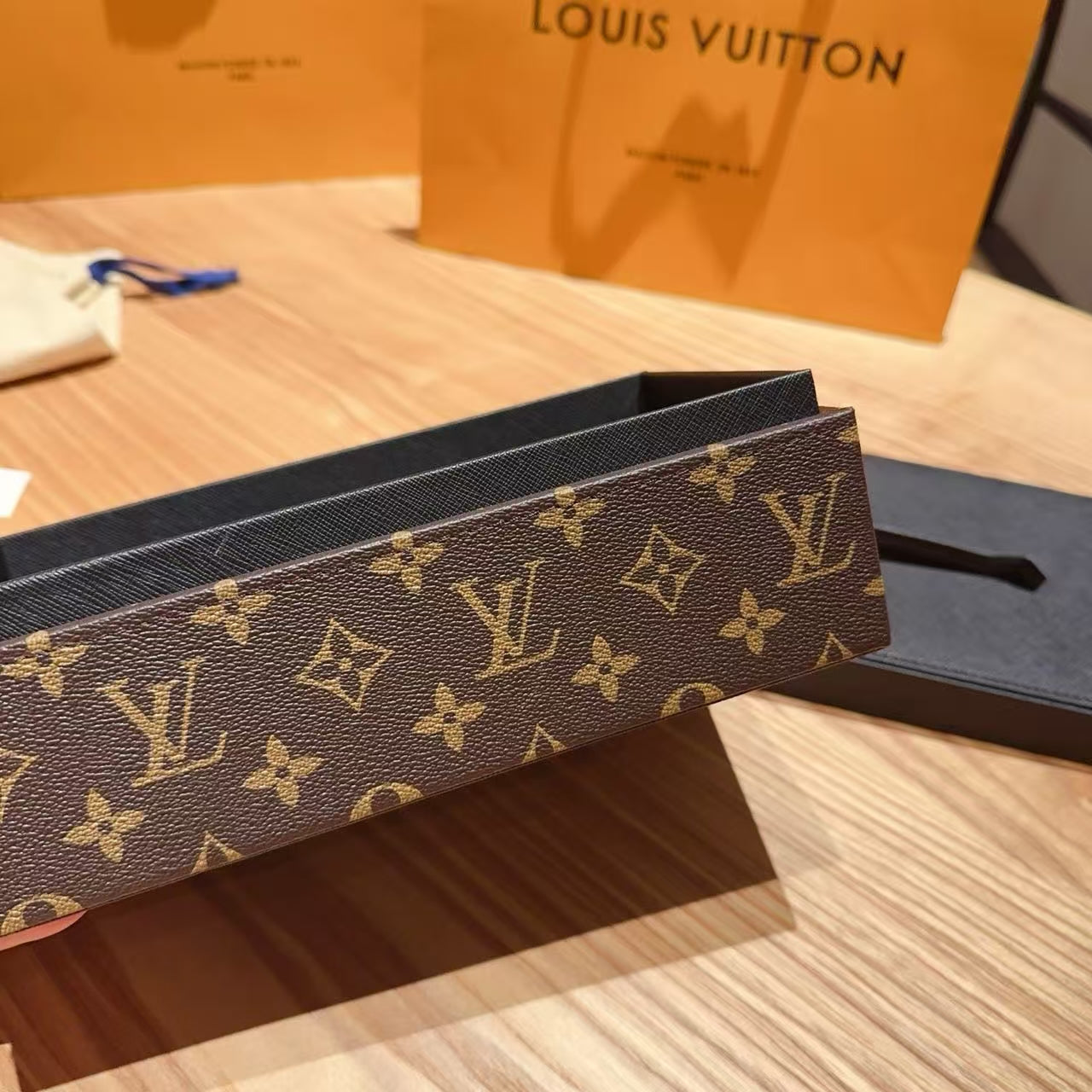 CUSTOM LV LEATHER TISSUE BOX COVER 2.0