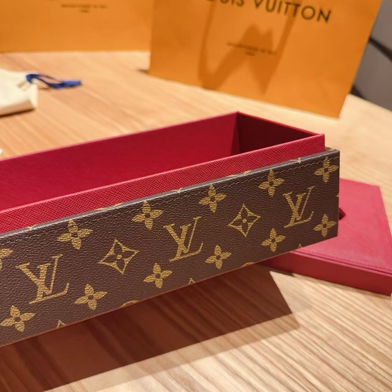 CUSTOM LV LEATHER TISSUE BOX COVER 2.0