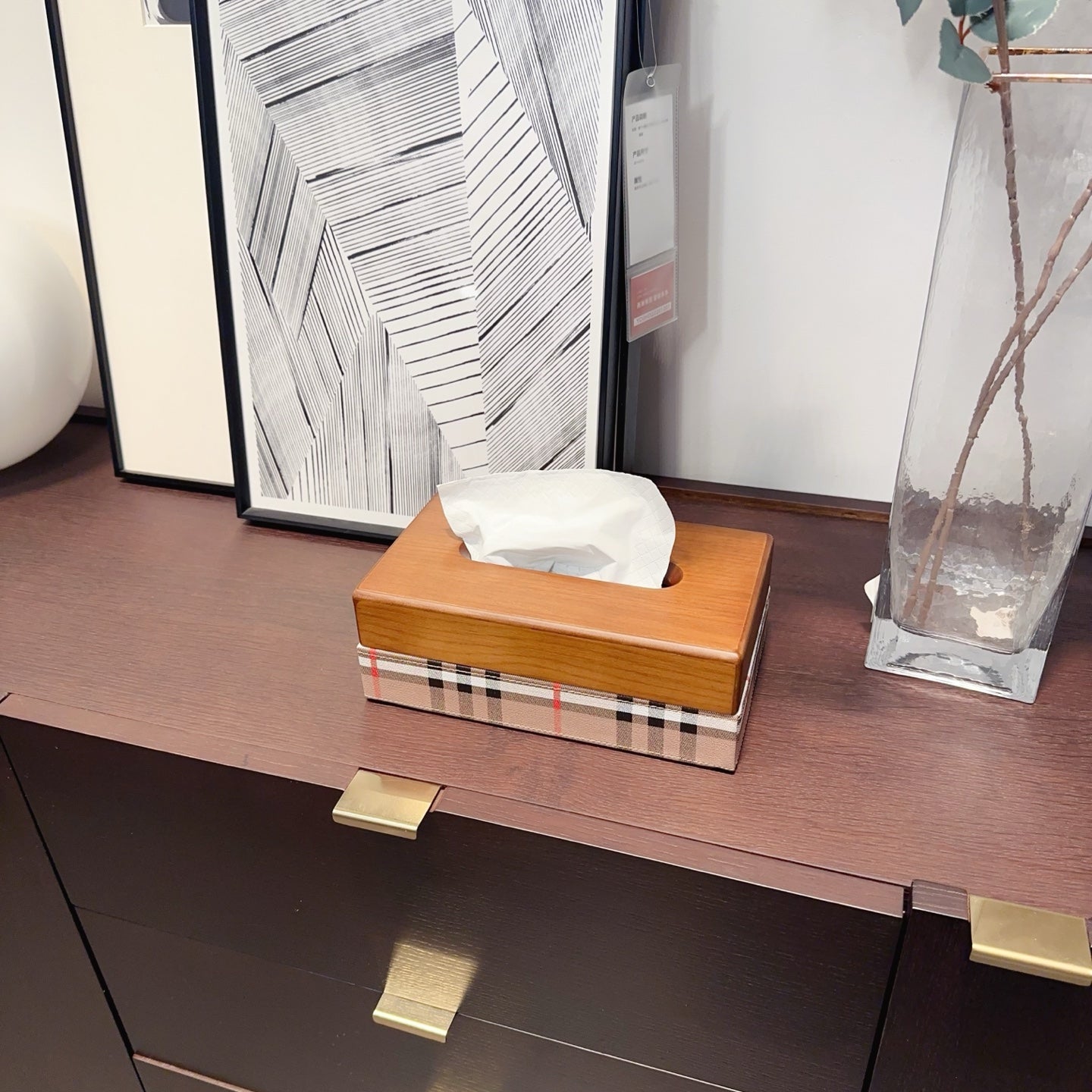 BURBERRY TISSUE BOX COVER