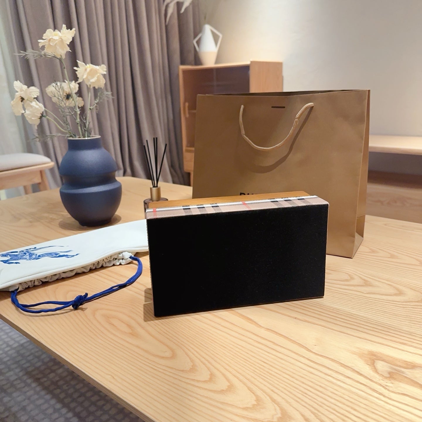 BURBERRY TISSUE BOX COVER