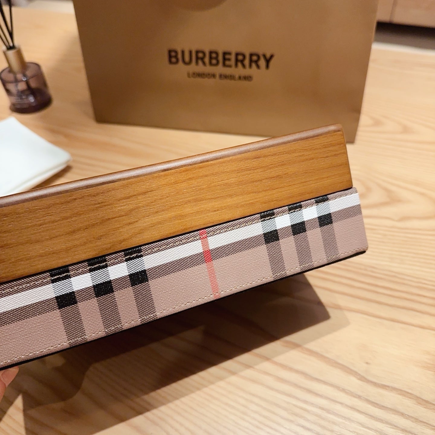 BURBERRY TISSUE BOX COVER