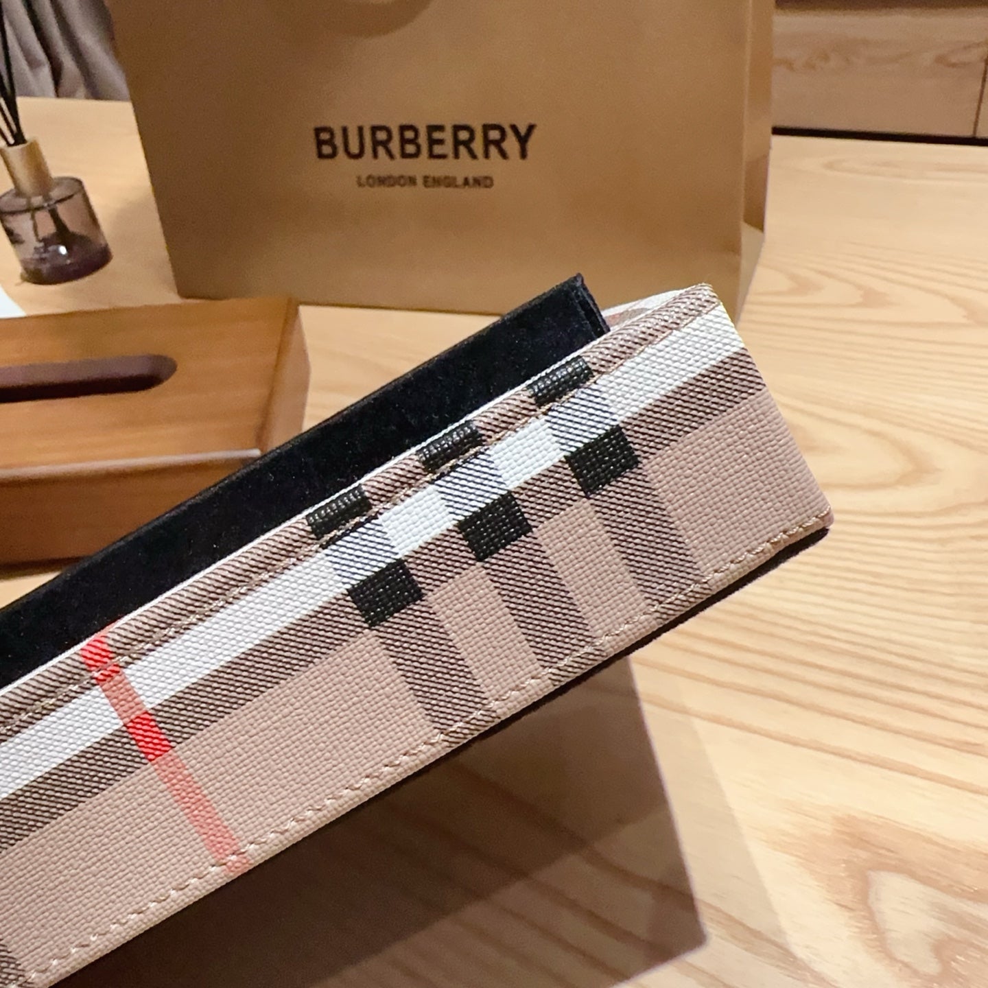 BURBERRY TISSUE BOX COVER