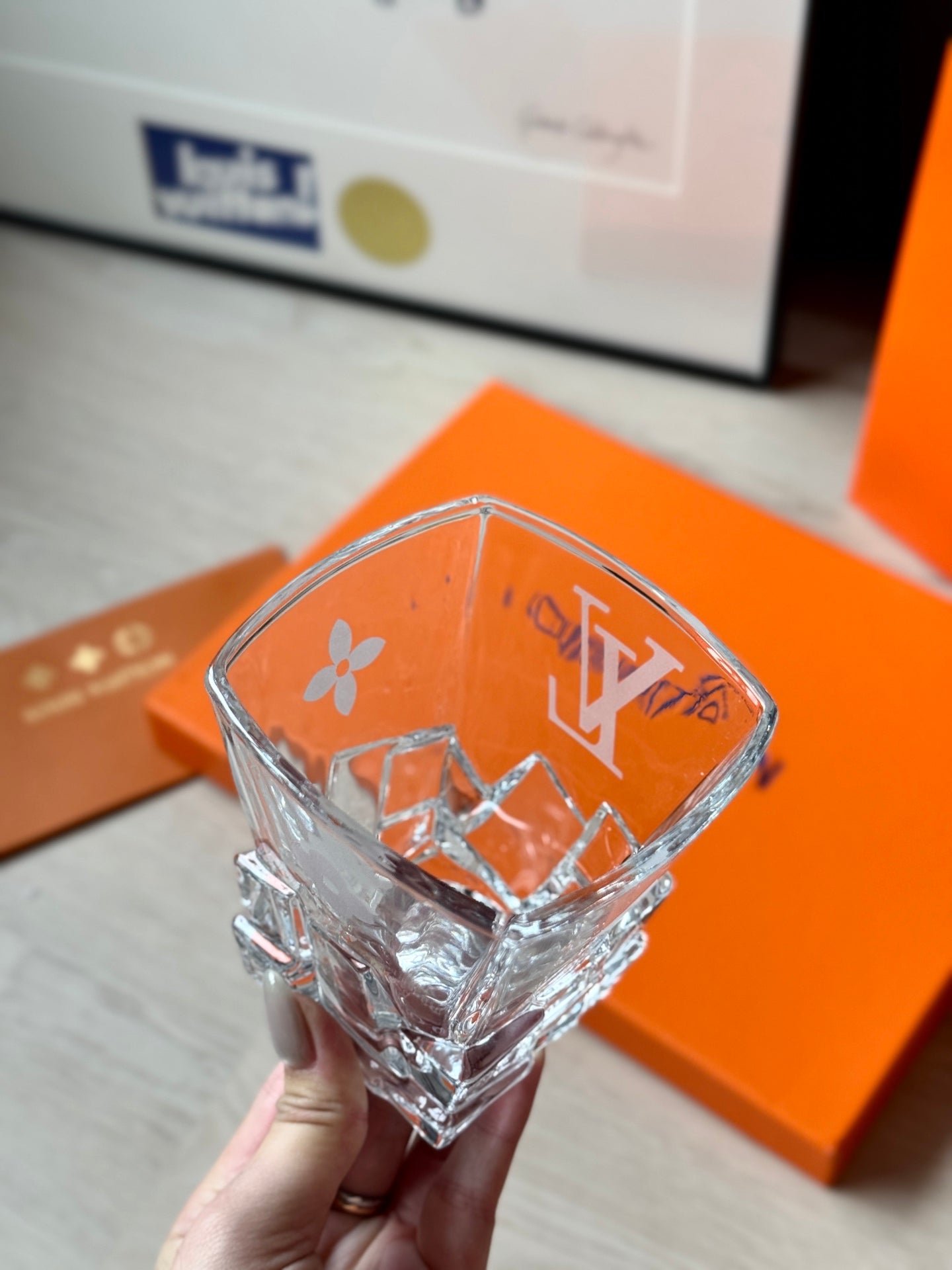 CUSTOM LV GLASS CUPS SET 2.0