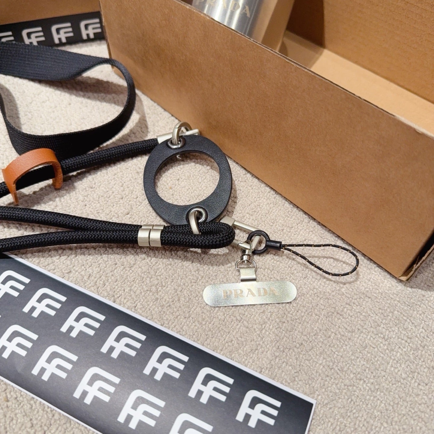 PRADA STEEL BOTTLE WITH STRAP