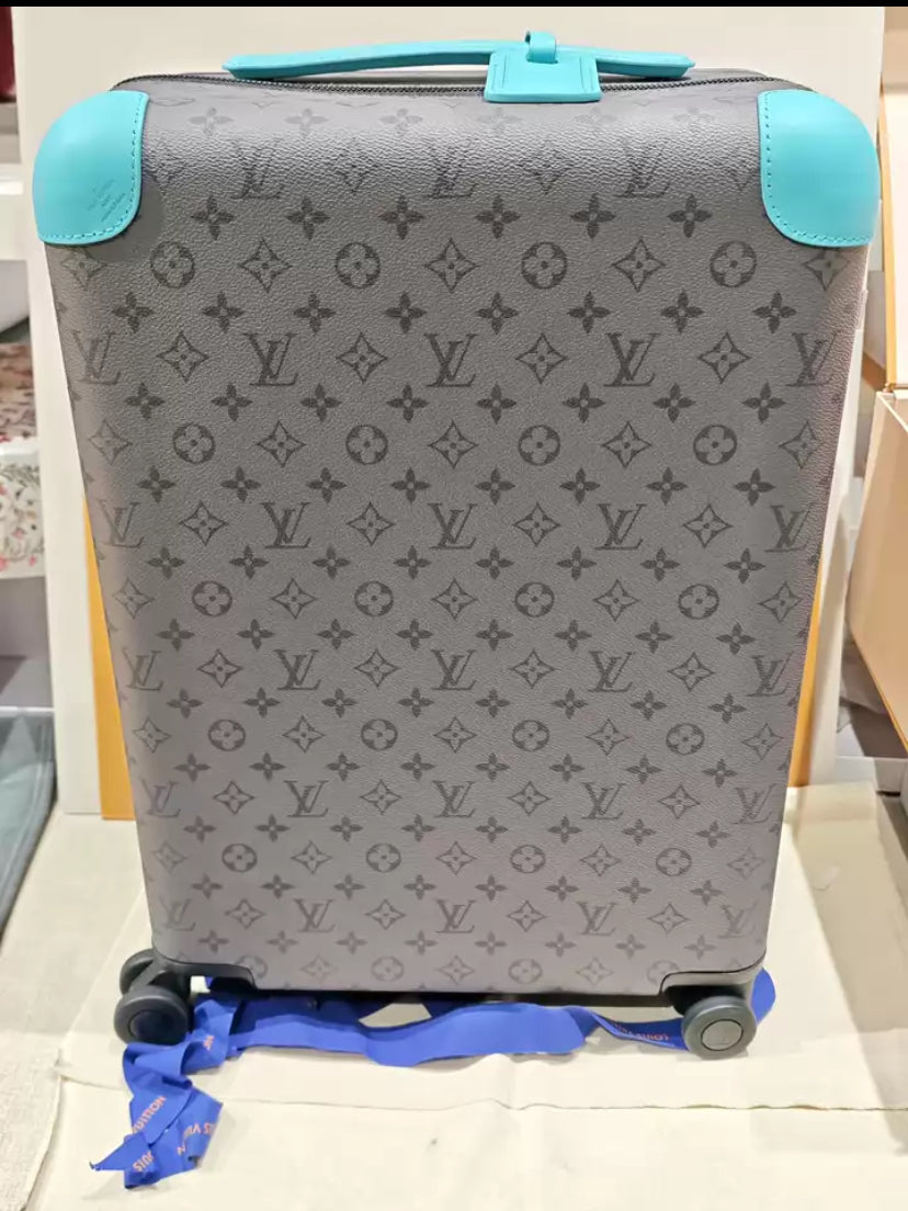 CUSTOM BLUE GASTON MONOGRAM 37L HORIZON 55 SUITCASE