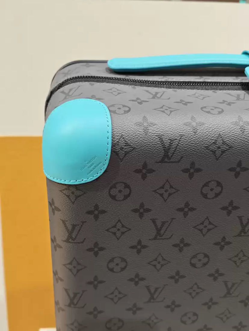 CUSTOM BLUE GASTON MONOGRAM 37L HORIZON 55 SUITCASE