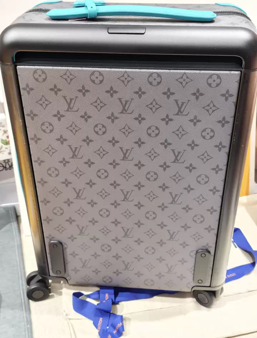 CUSTOM BLUE GASTON MONOGRAM 37L HORIZON 55 SUITCASE