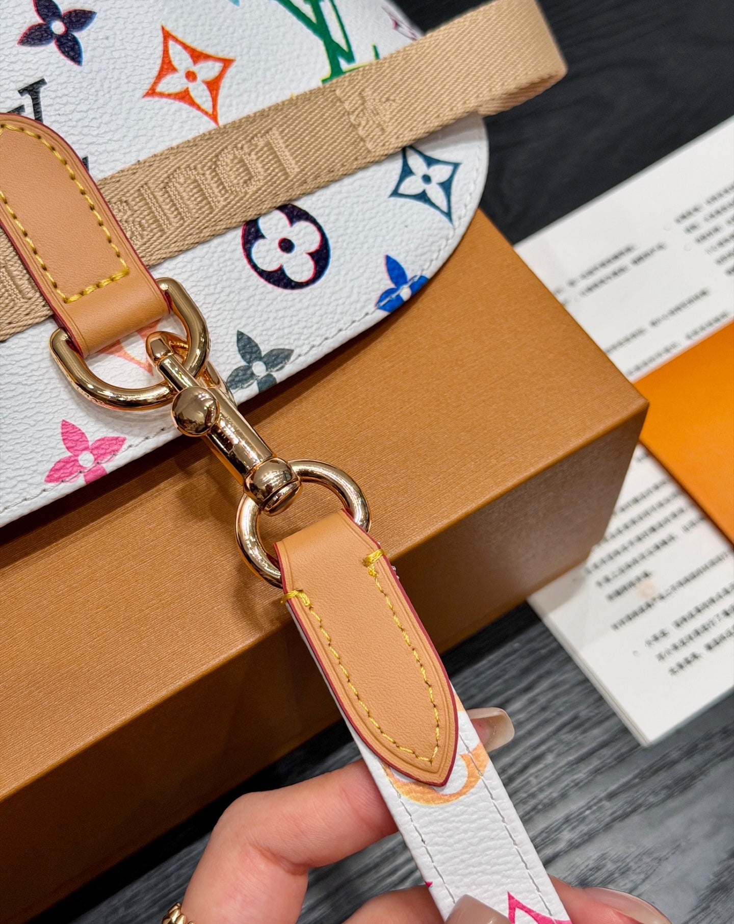 LV DOG HARNESS AND LEASH (MULTICOLOUR)