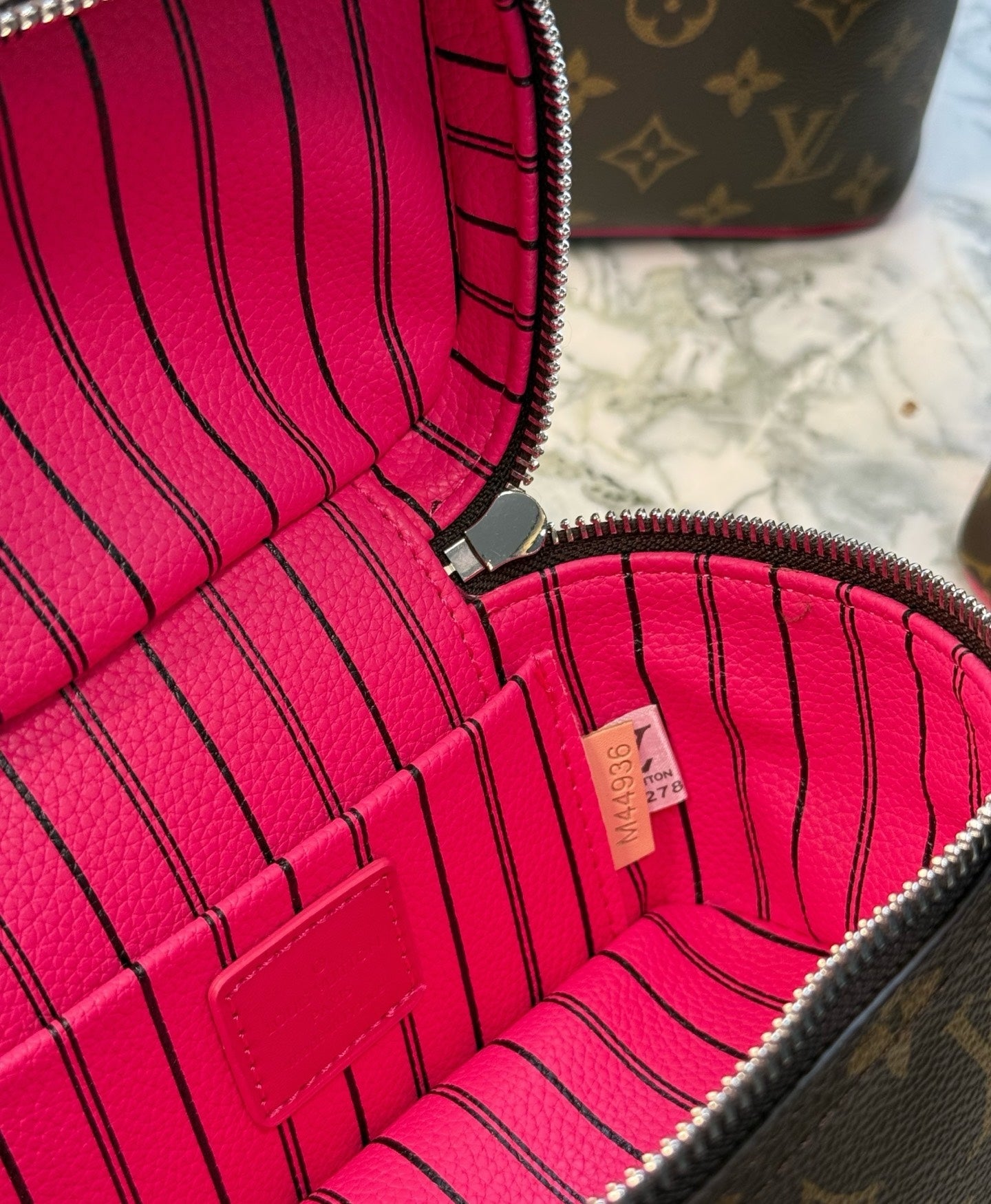 CUSTOM LV MAKE UP VANITY BAG (PINK)
