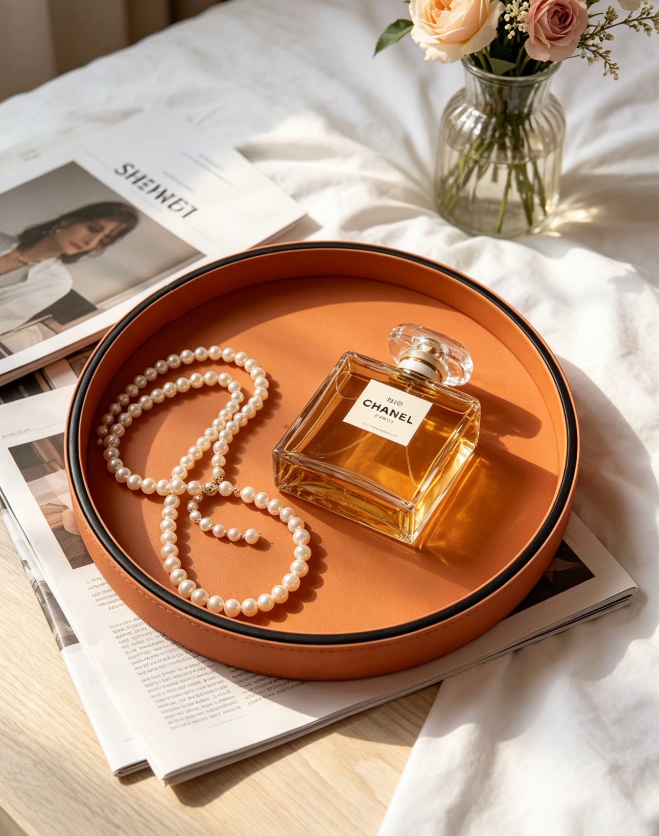 HERMES ROUND SERVING TRAY