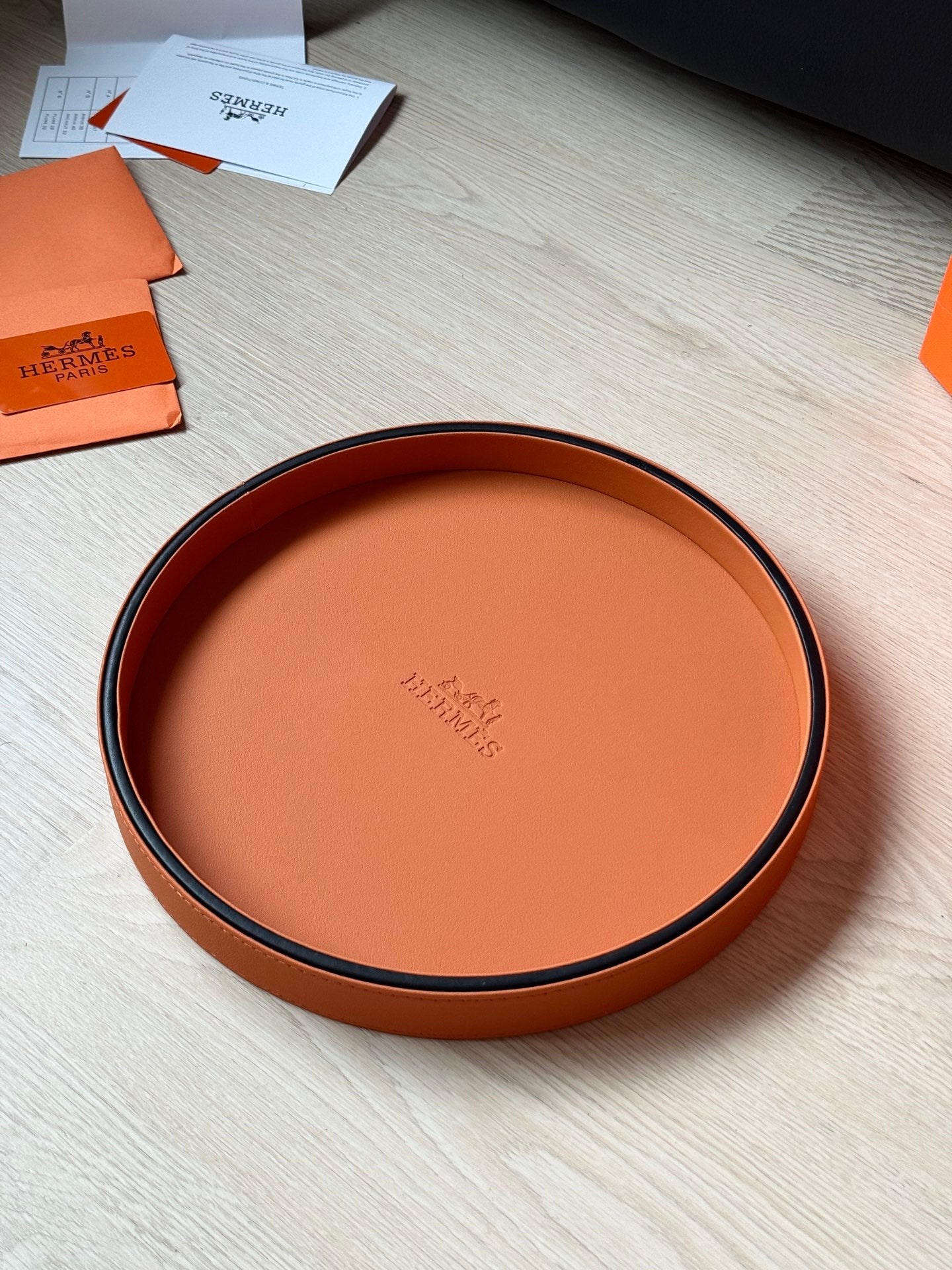 HERMES ROUND SERVING TRAY