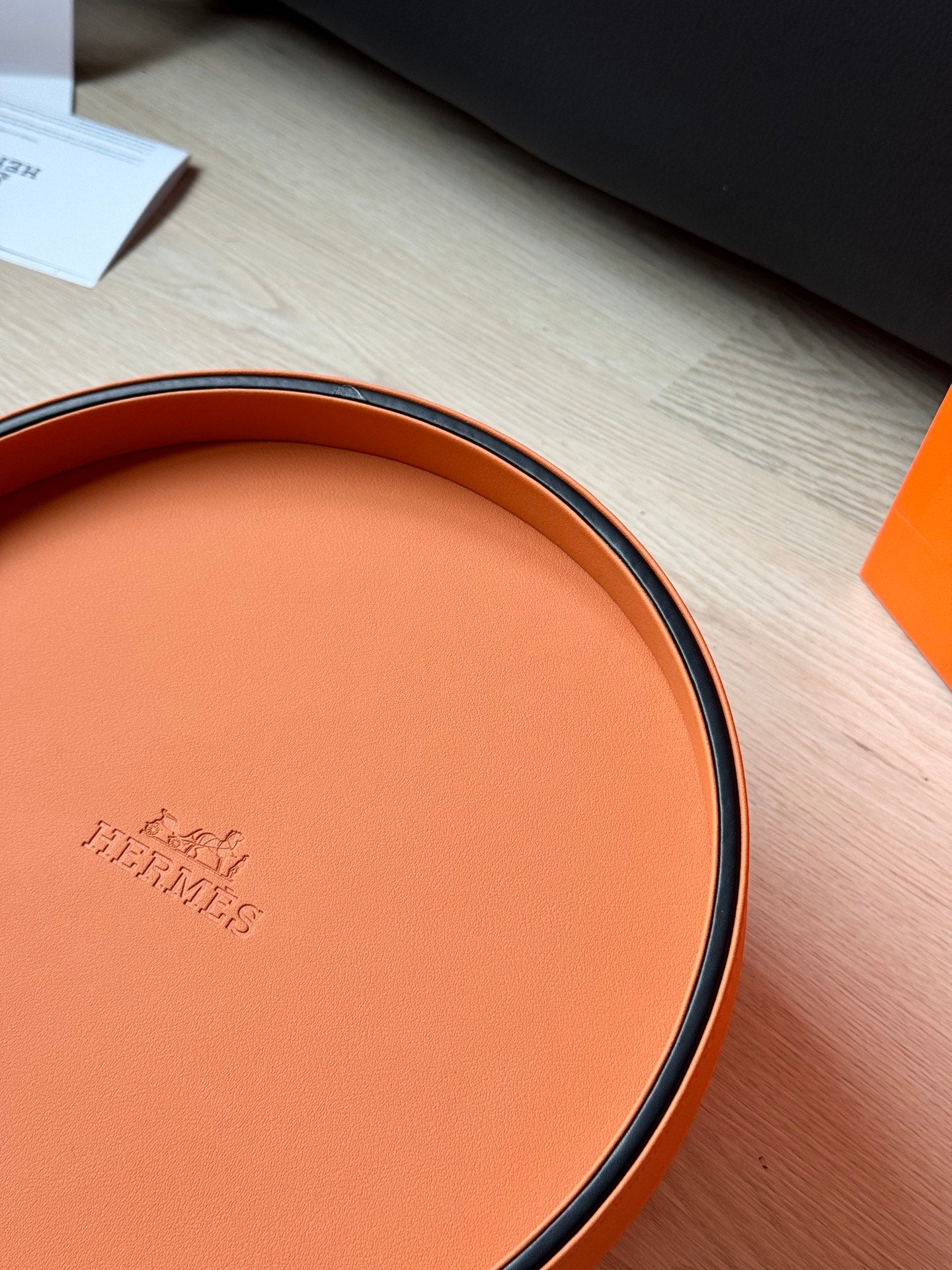 HERMES ROUND SERVING TRAY