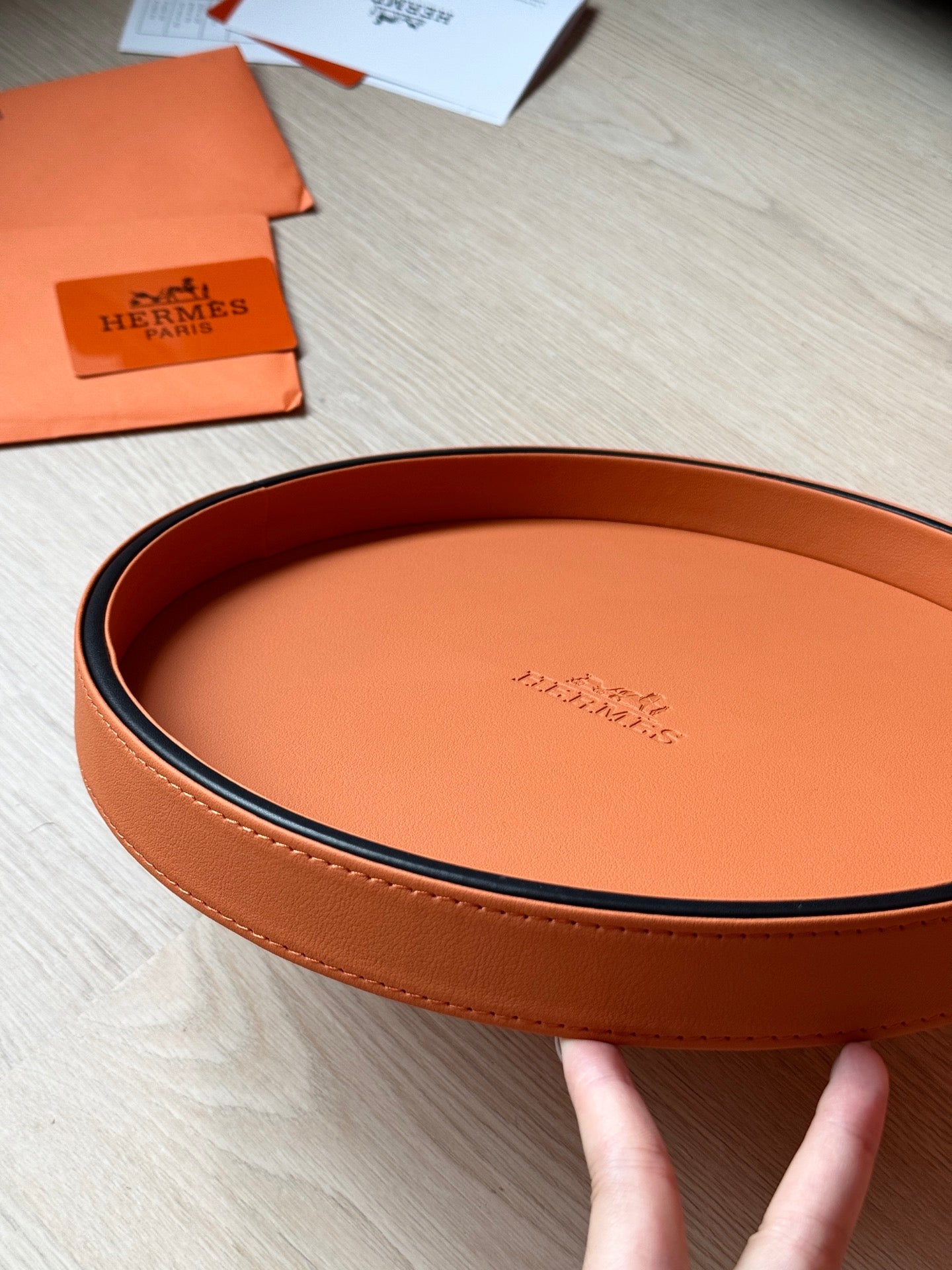 HERMES ROUND SERVING TRAY
