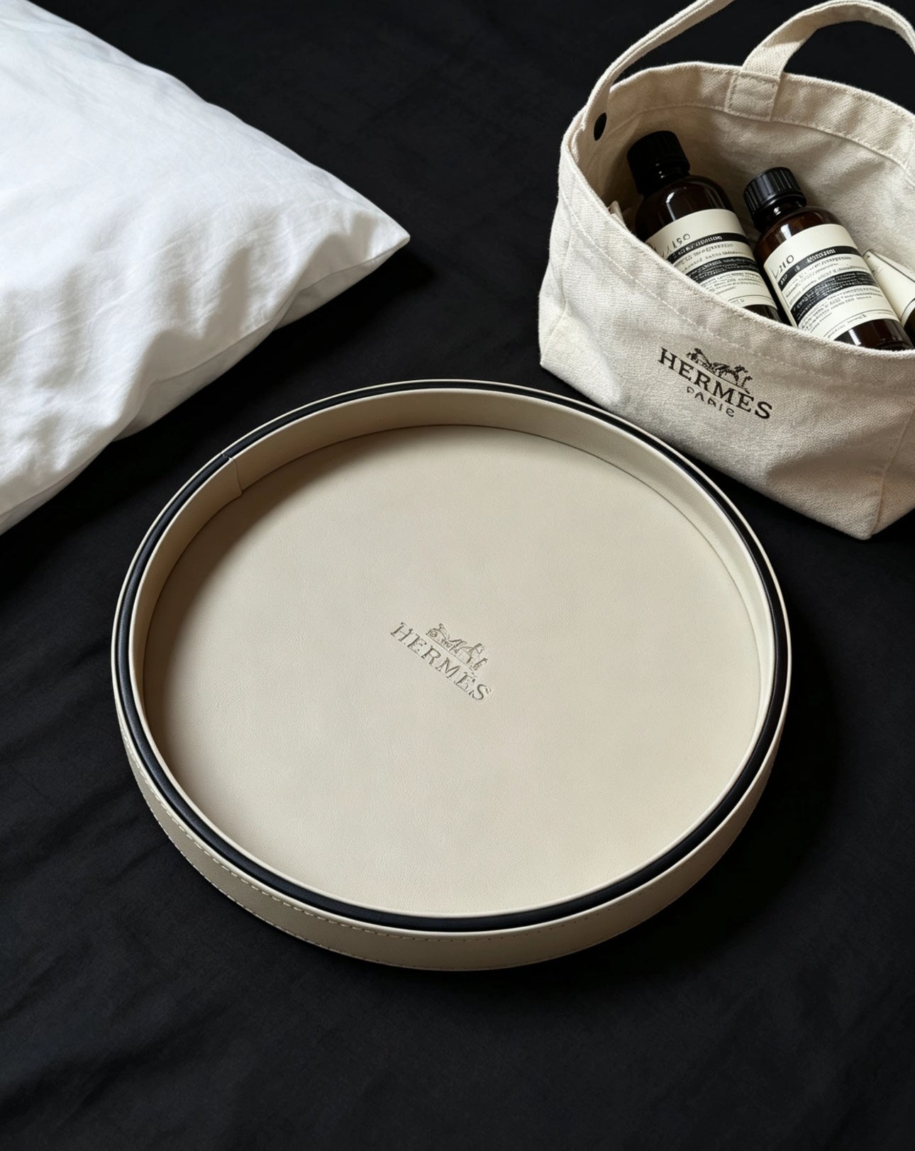 HERMES ROUND SERVING TRAY