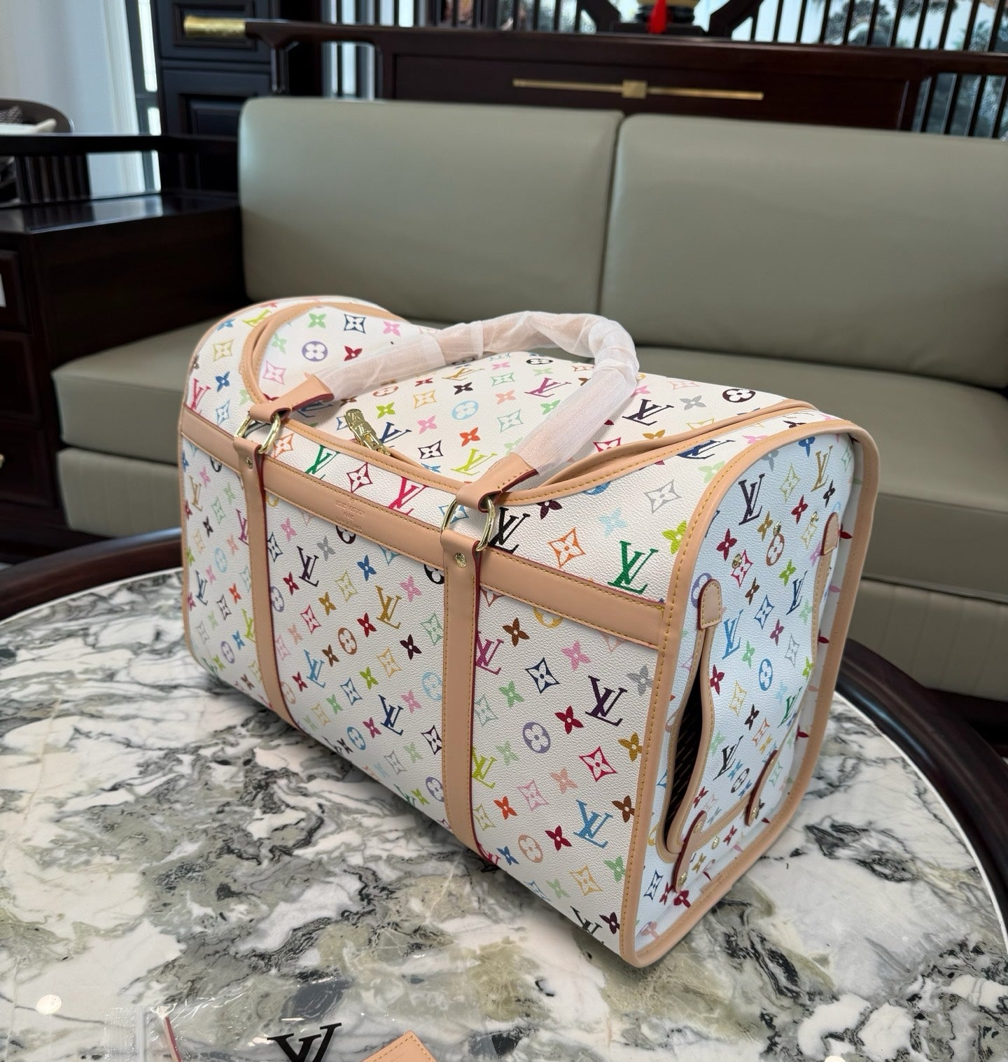 CUSTOM LV PET BAG (MURAKAMI)