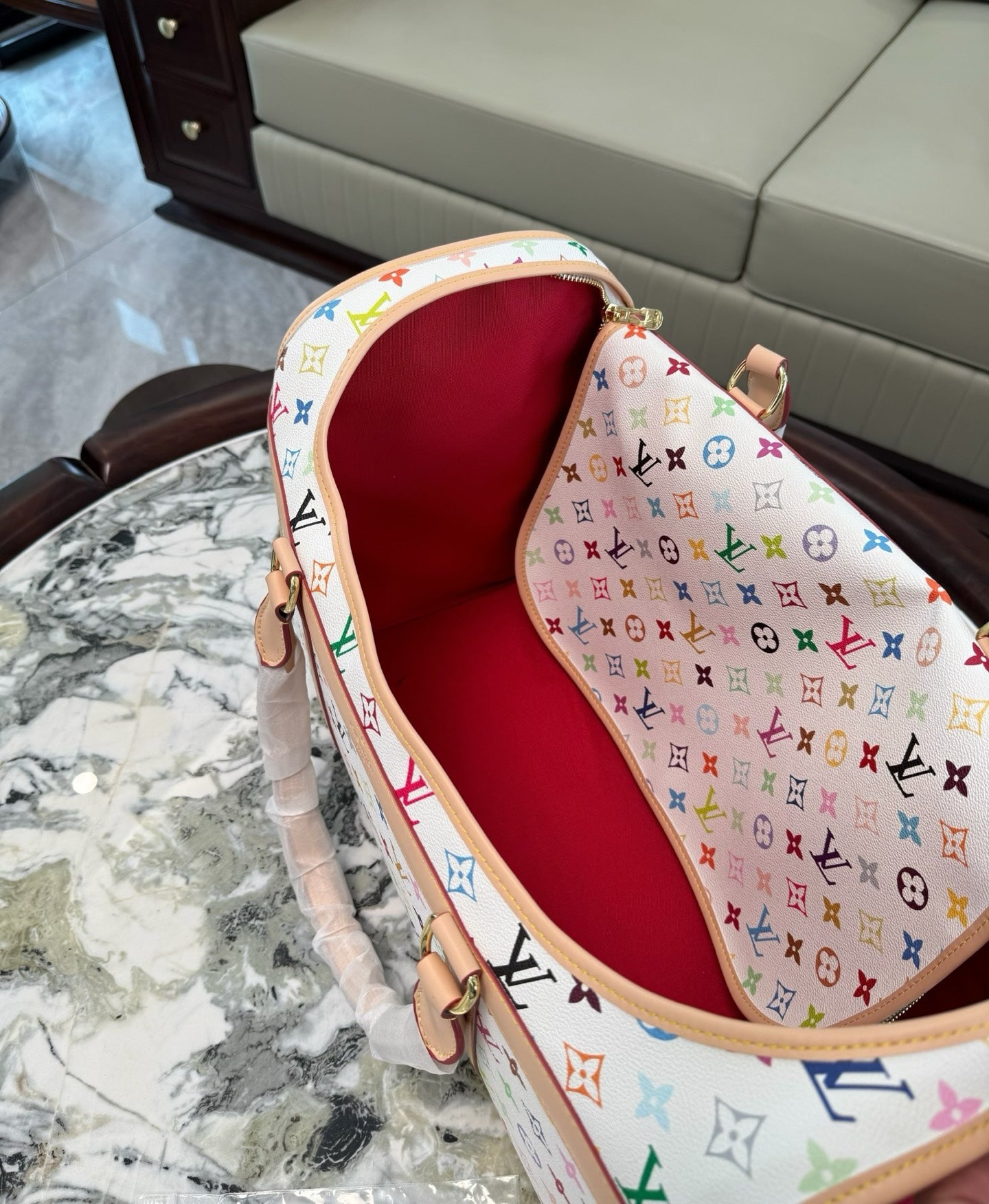 CUSTOM LV PET BAG (MURAKAMI)