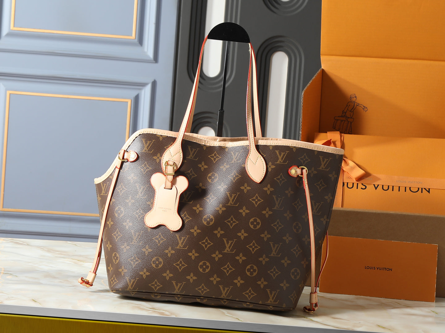 CUSTOM LV NEVERWOOF PET BAG