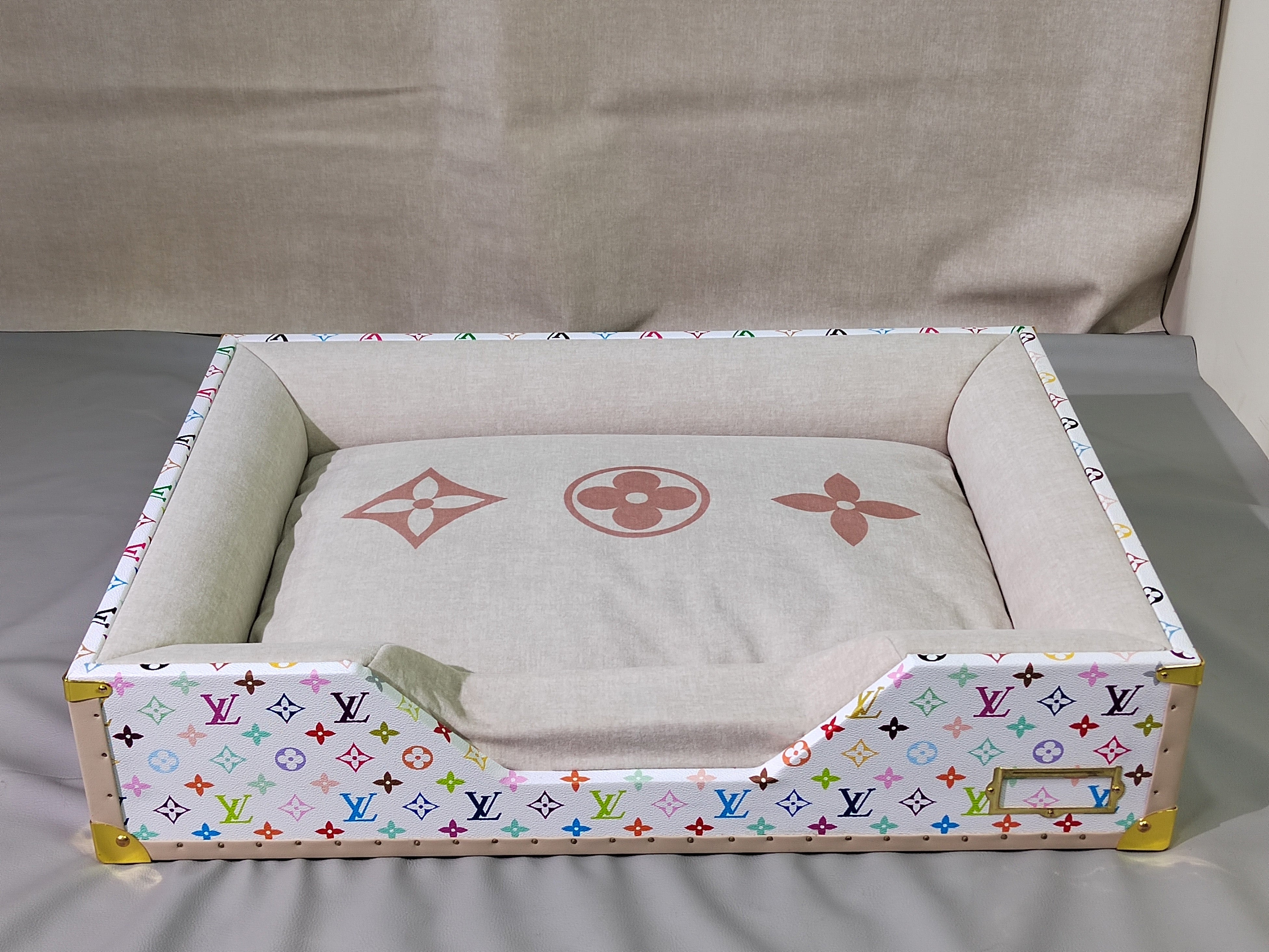 CUSTOM LV PET BED (MURAKAMI)