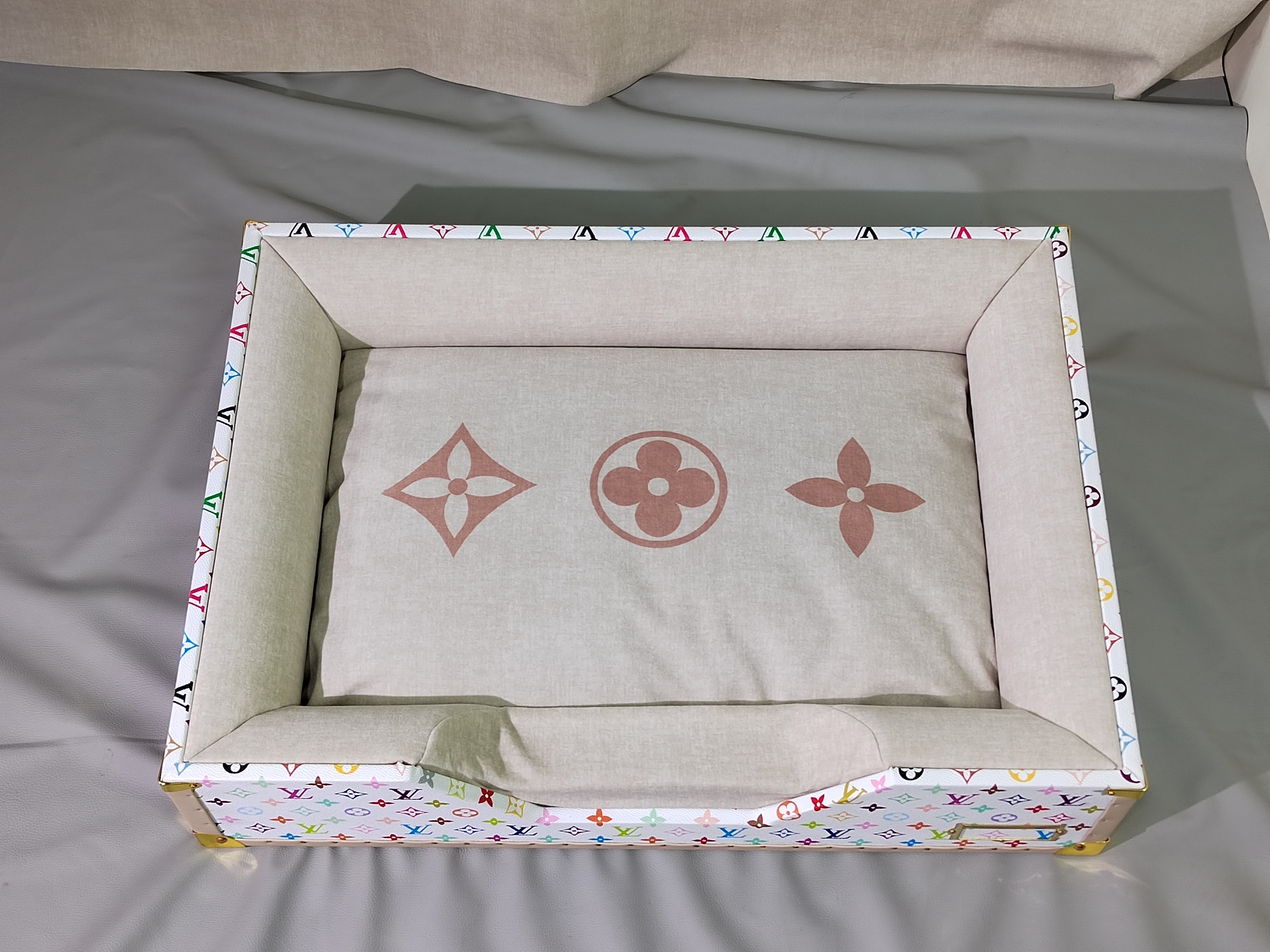 CUSTOM LV PET BED (MURAKAMI)