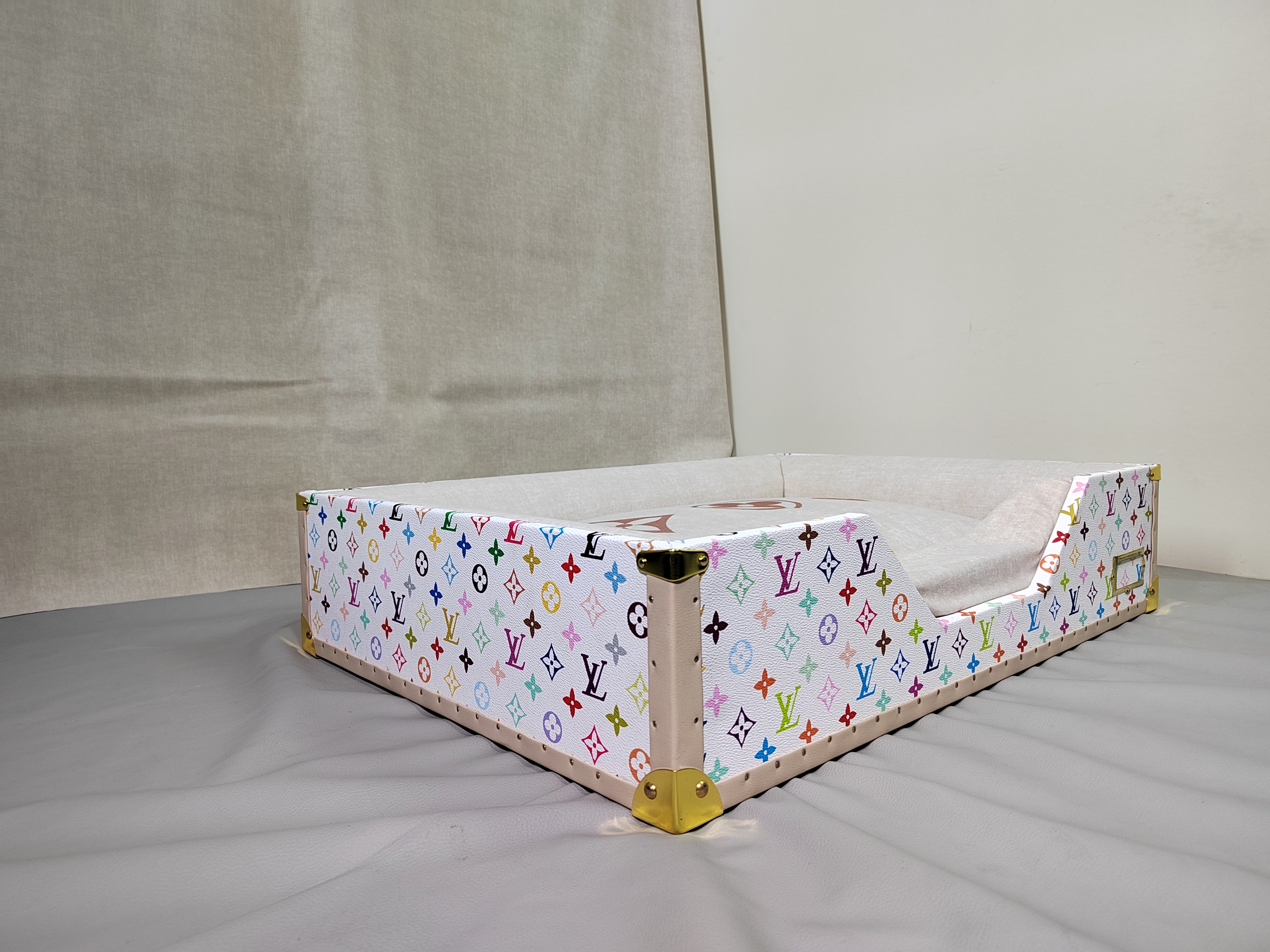 CUSTOM LV PET BED (MURAKAMI)
