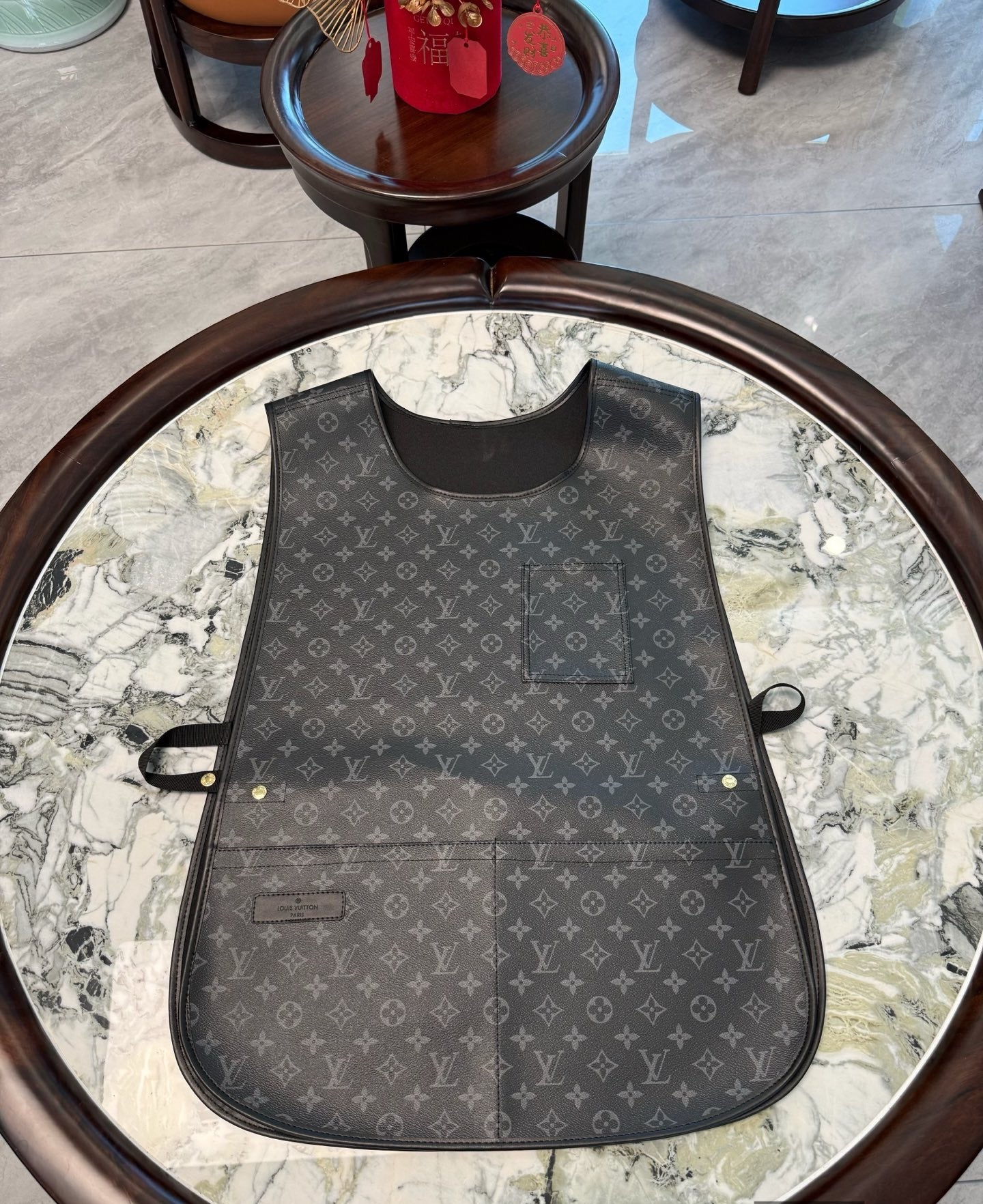 CUSTOM LV LEATHER APRON 2.0