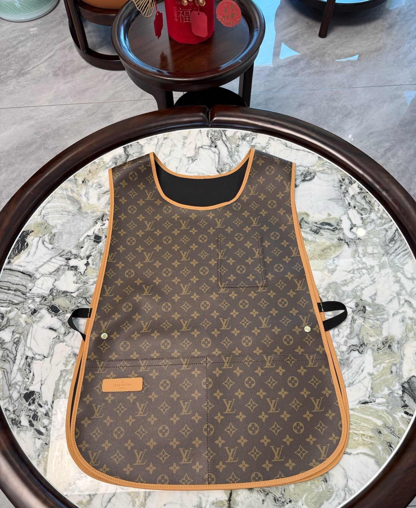 CUSTOM LV LEATHER APRON 2.0