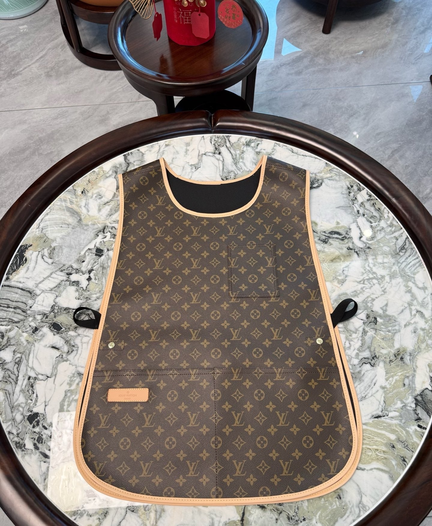 CUSTOM LV LEATHER APRON 2.0