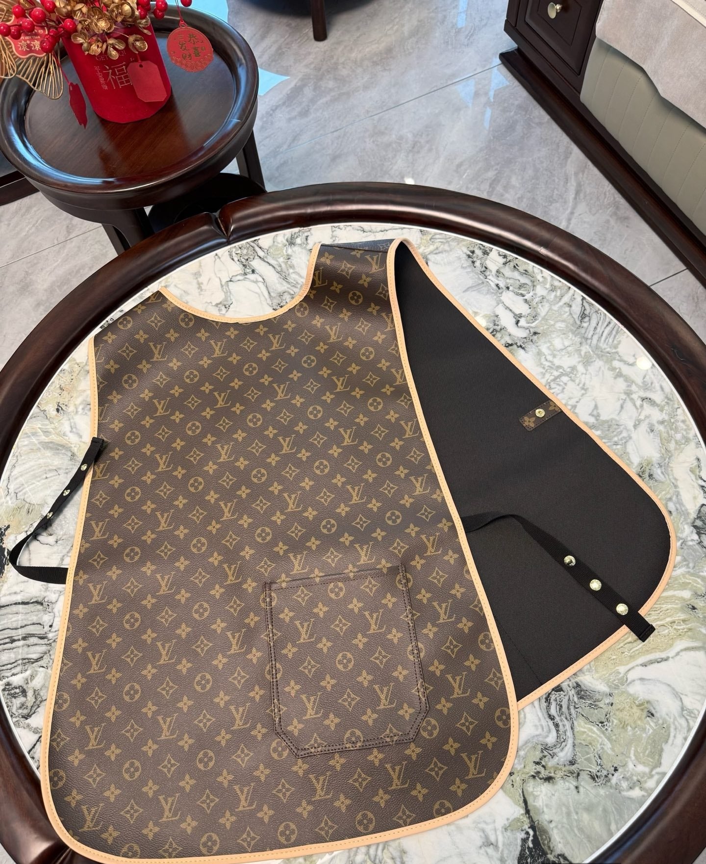 CUSTOM LV LEATHER APRON 2.0