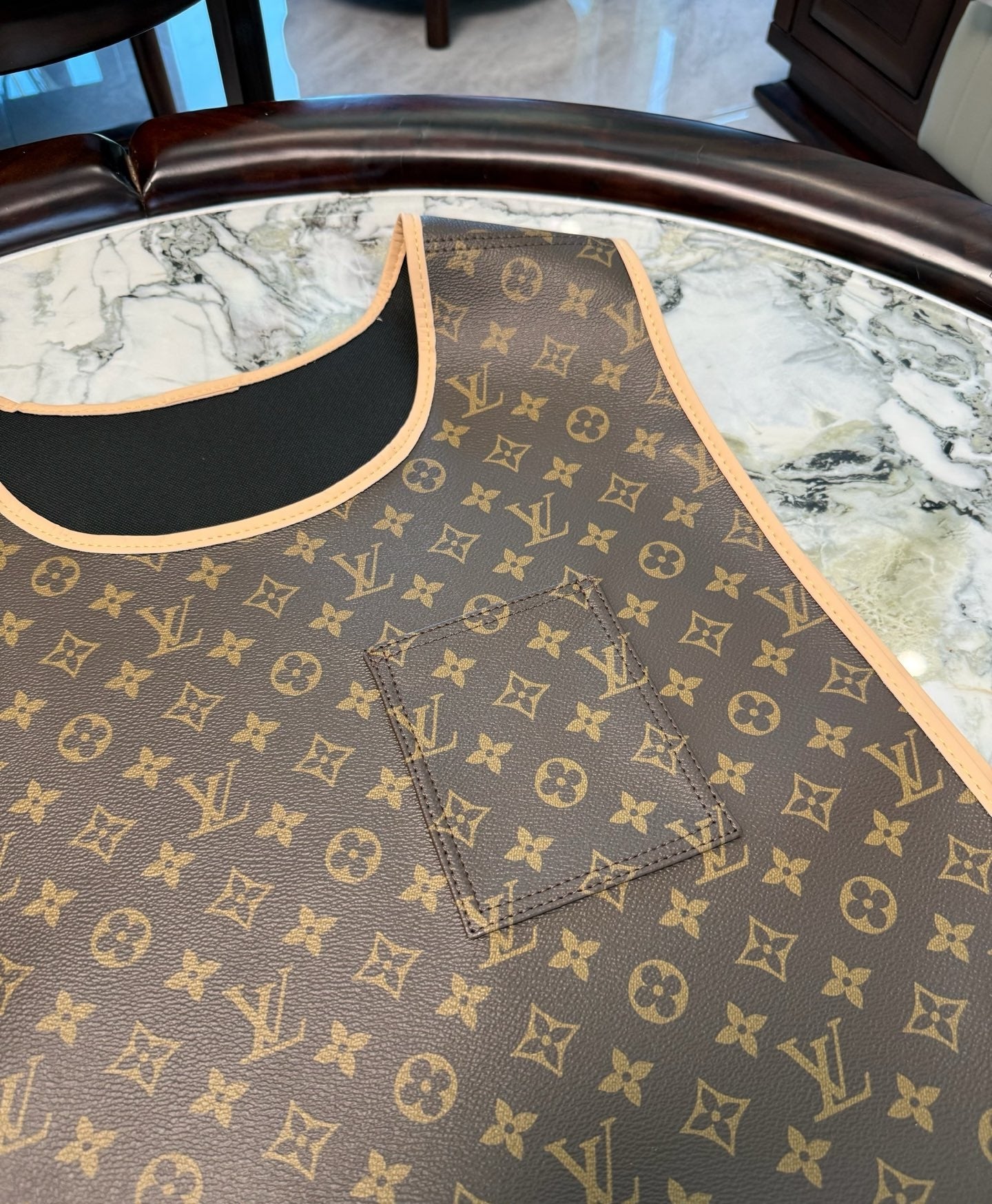 CUSTOM LV LEATHER APRON 2.0