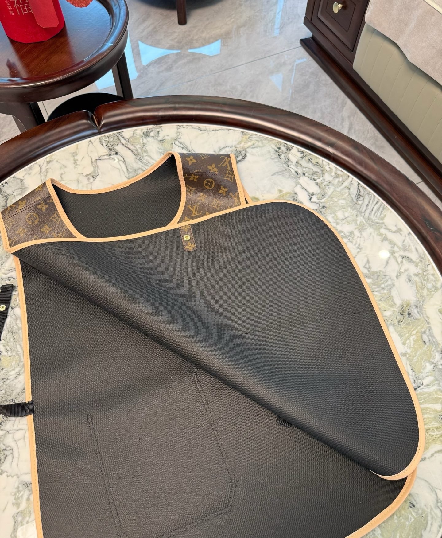 CUSTOM LV LEATHER APRON 2.0