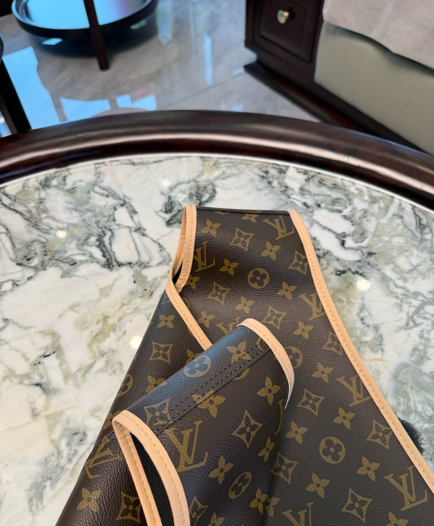 CUSTOM LV LEATHER APRON 2.0