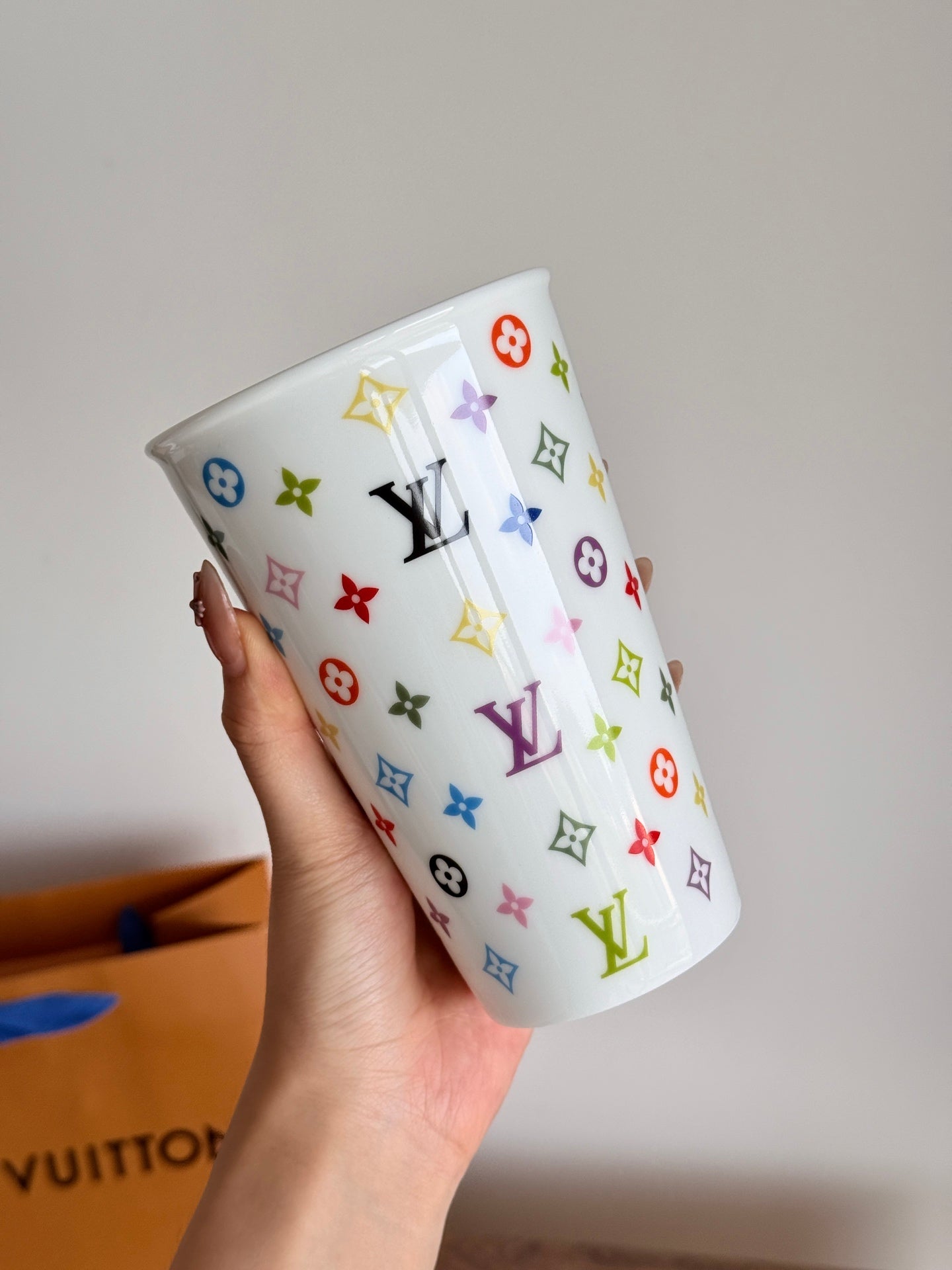 CUSTOM LV MONOGRAM PORCELAIN CUP (MULTICOLOUR)